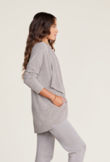 Cozychic Ultra Lite Shawl Pointelle Cardi Nickel
