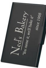 Business Card Holder Black Includes Laser Engraving