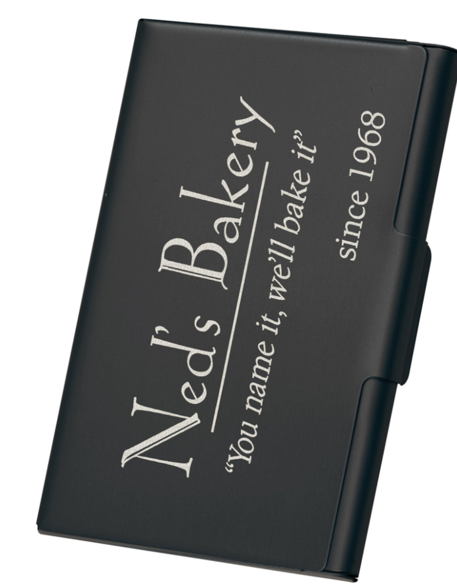 Business Card Holder Black Includes Laser Engraving