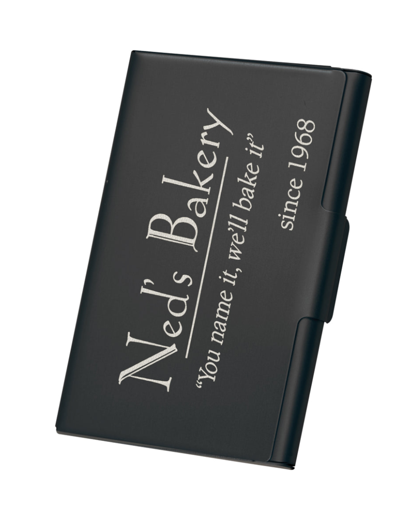 Business Card Holder Black Includes Laser Engraving - Monograms Plus