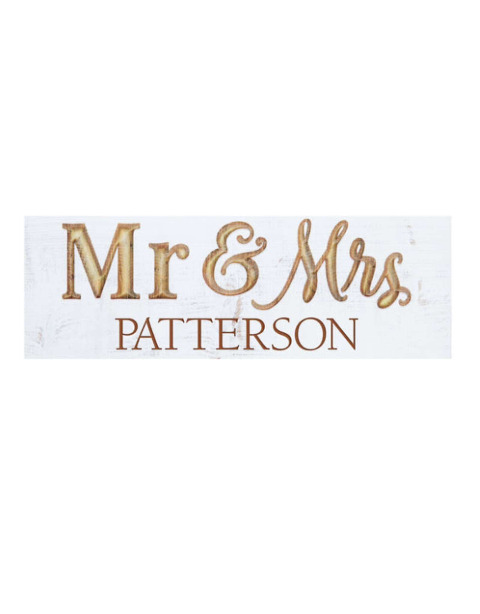 Mr & Mrs Sign Includes Laser Engraving