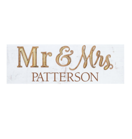 Mr & Mrs Sign Includes Laser Engraving