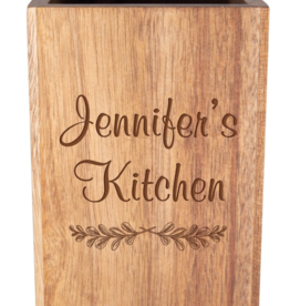 Utensil Holder Includes Laser Engraving