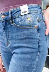 Dandelion Embroidered Skinny Jeans