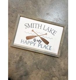 P Graham Dunn Sign My Happy Place (Smith Lake) 18x12
