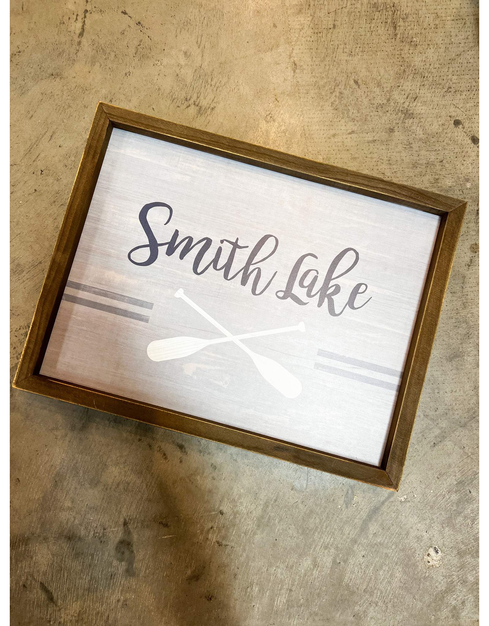 Sign Smith Lake w/Oars
