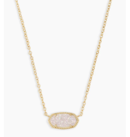 Necklace Elisa Gold Iridsnt Drusy