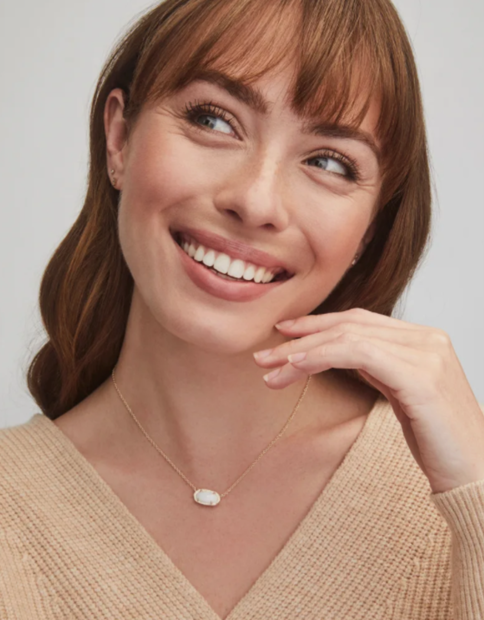Necklace Elisa Gold White Opal
