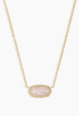 Necklace Elisa Gold Rose Quartz