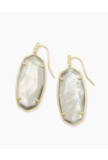 Kendra Scott Earring Faceted Elle Gold Gray Illusion