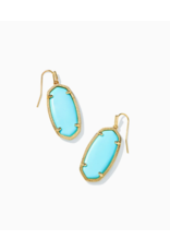 Elle Earring Gold Light Blue Magnesite