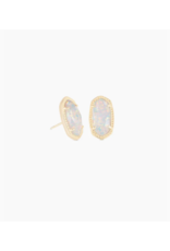 Earring Ellie Gold White Opal