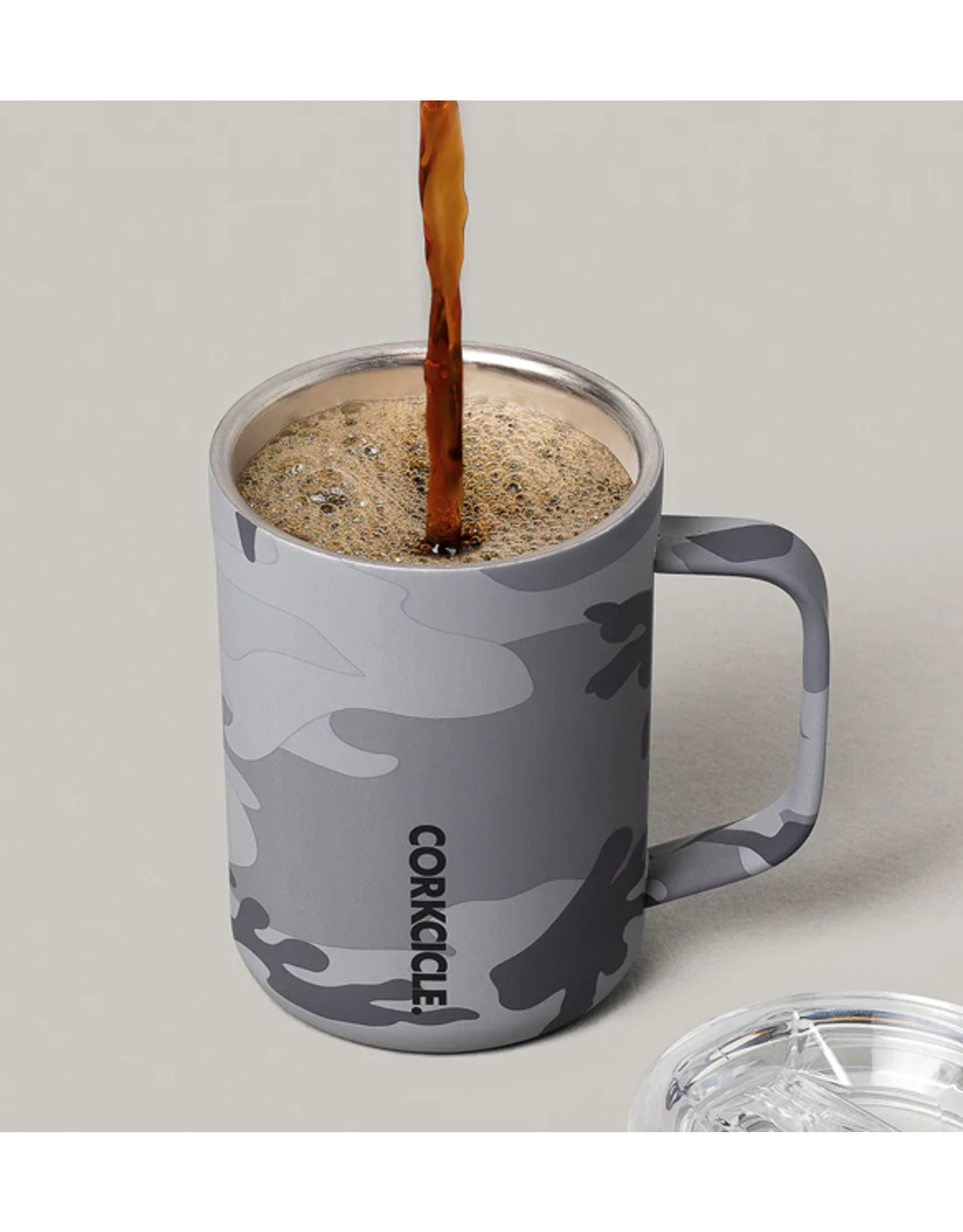 16 oz Coffee Mug in Grey Camo