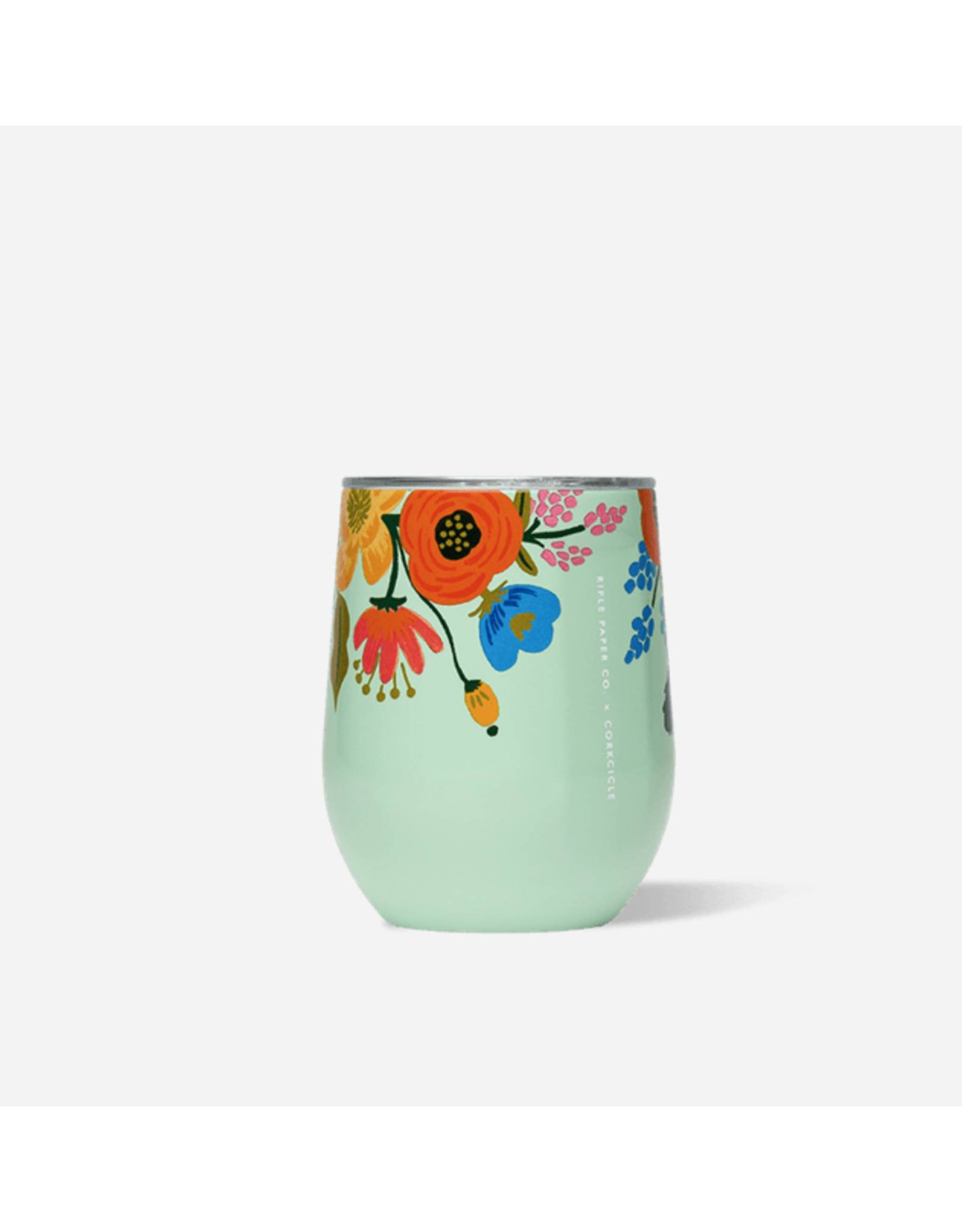Stemless 12 Gloss Mint Lively Floral Rifle Paper