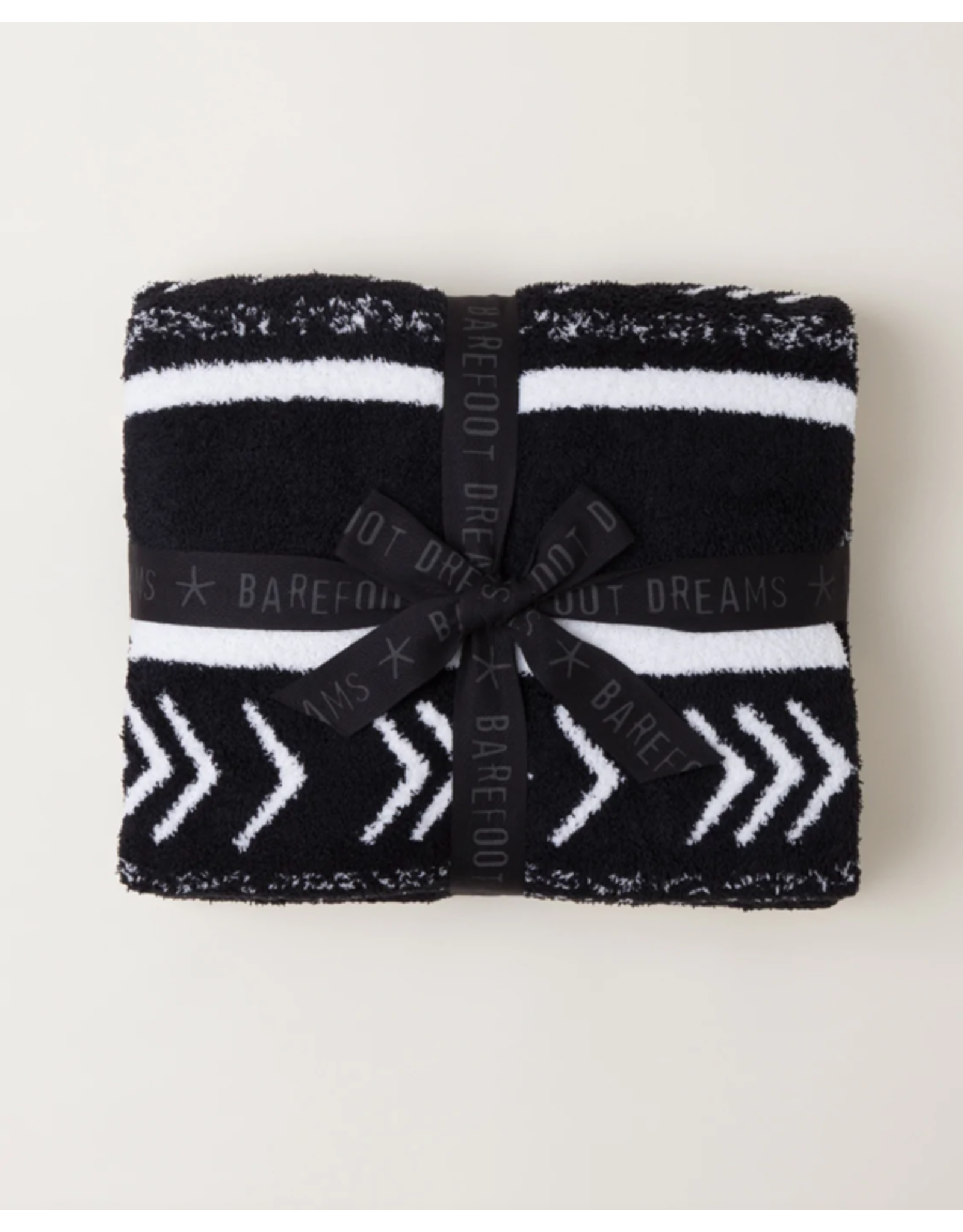 Barefoot Dreams Cozychic Stripes & Arrows Blanket Pearl-Black
