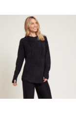Cozychic Lite Shirttail Hooded Pullover Black