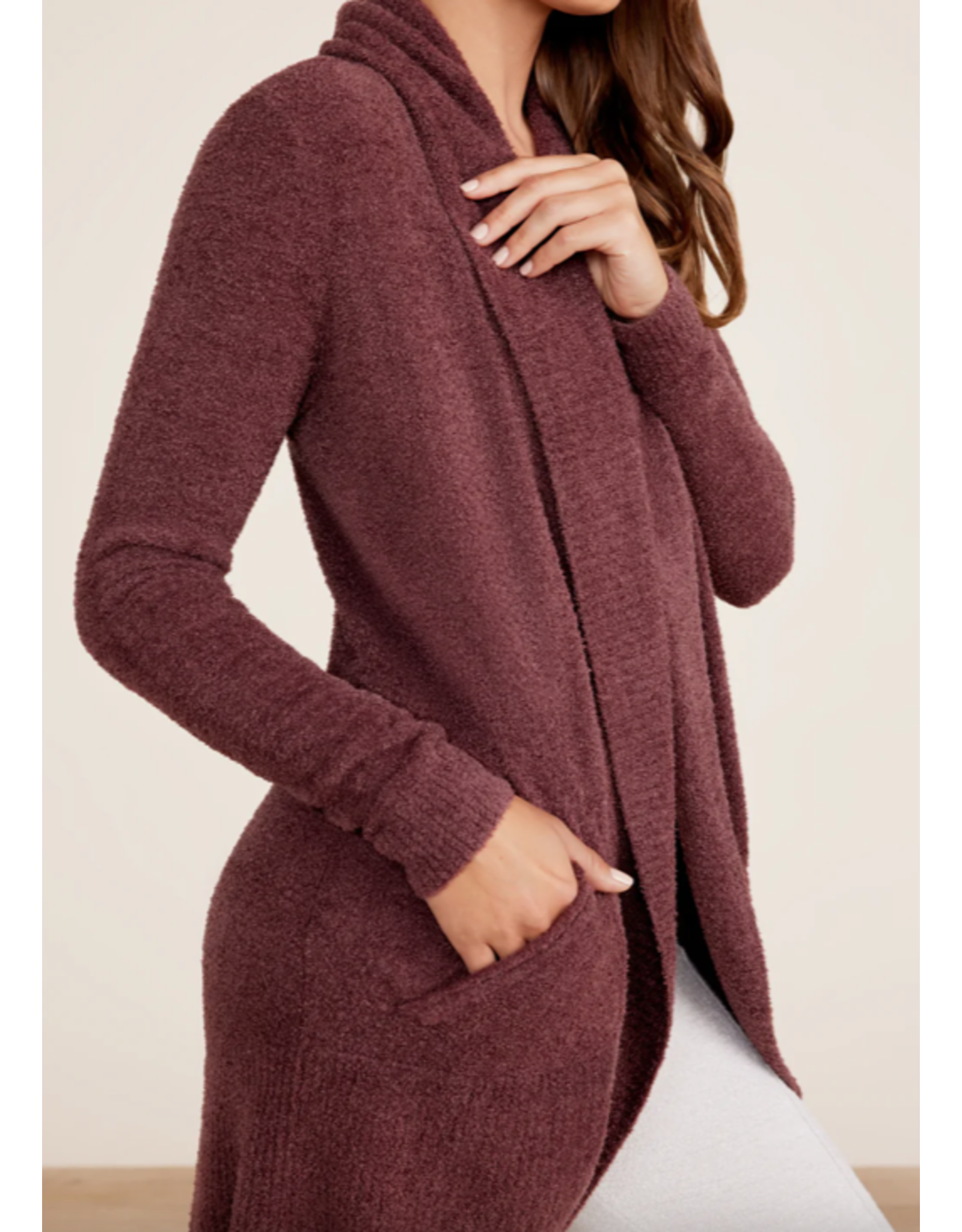 Cozychic Lite Circle Cardi Rosewood