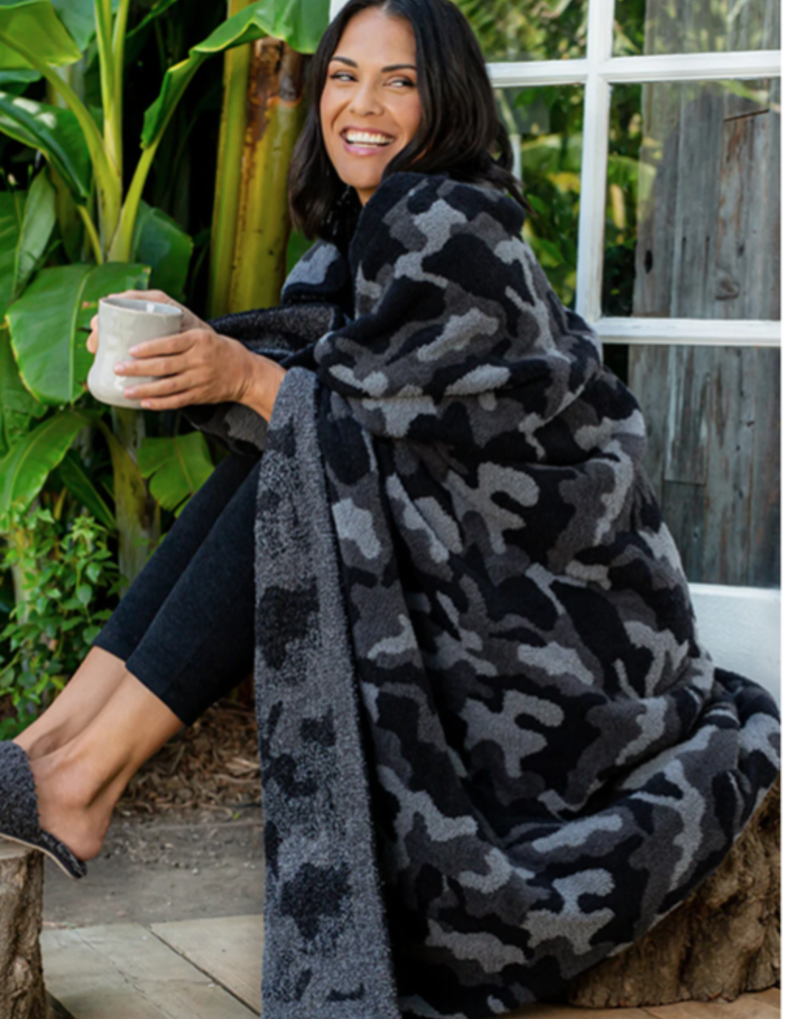 Cozychic Camo Throw Carbon Multi