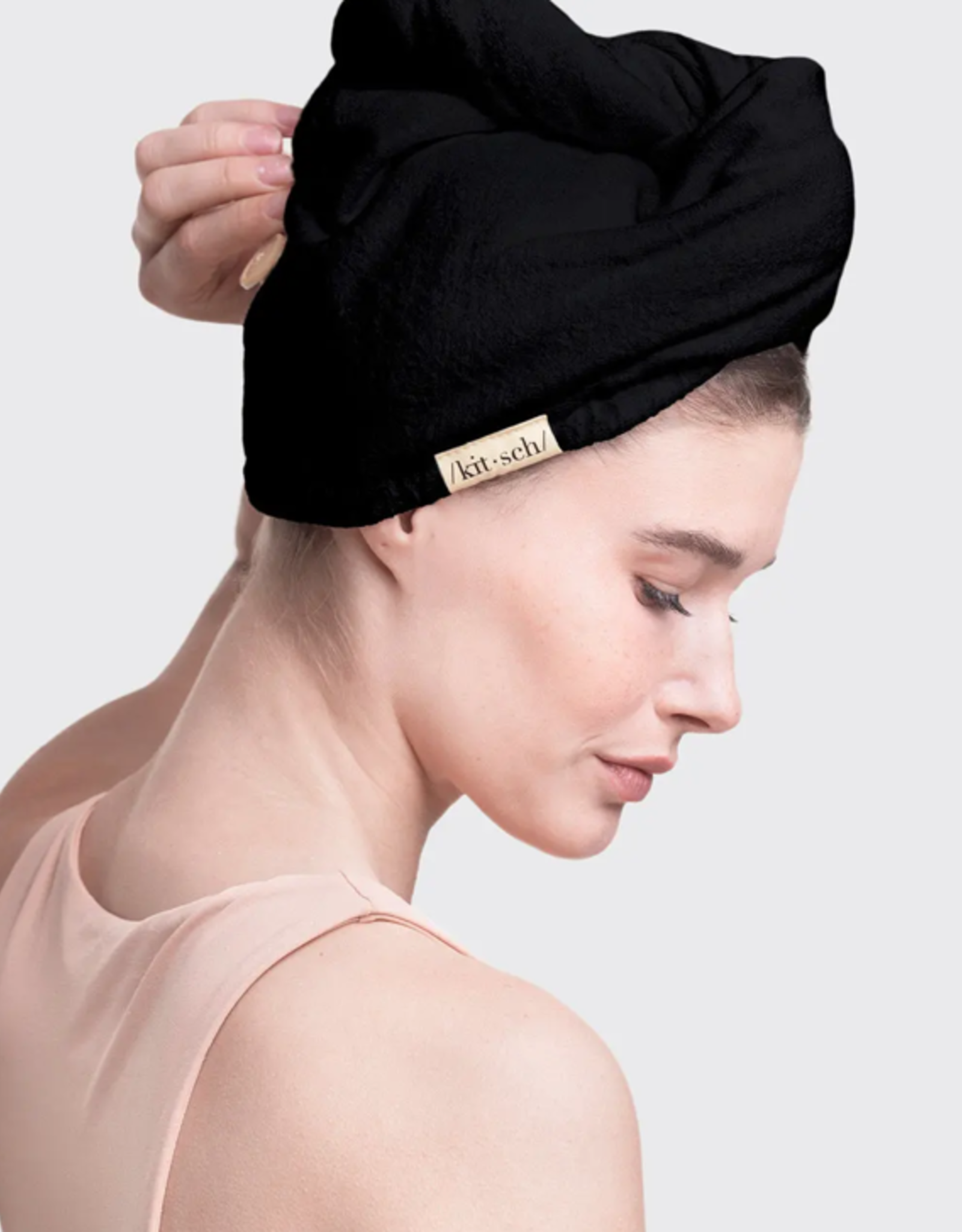 Eco Friendly Hair Towel Black