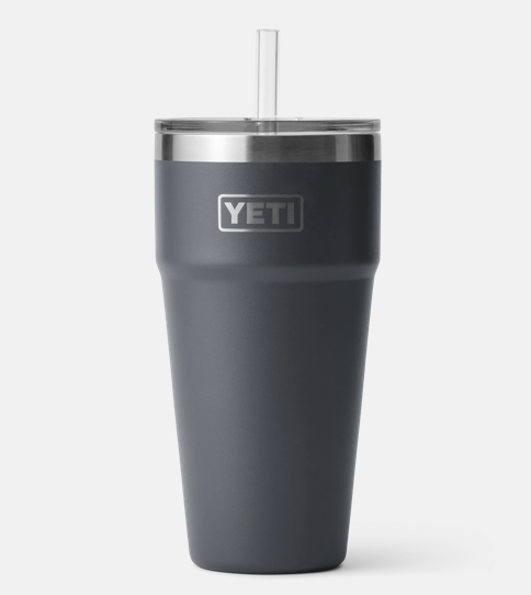 Yeti Rambler 26oz Stackable Cup with Straw Lid - Charcoal