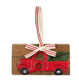 Mud Pie Ornament Truck Hand Painted