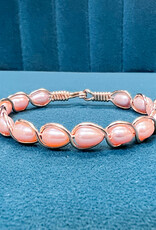 Natural Charm Bracelet Pink Pearls