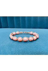 Natural Charm Bracelet Pink Pearls