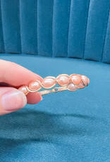 Natural Charm Bracelet Pink Pearls