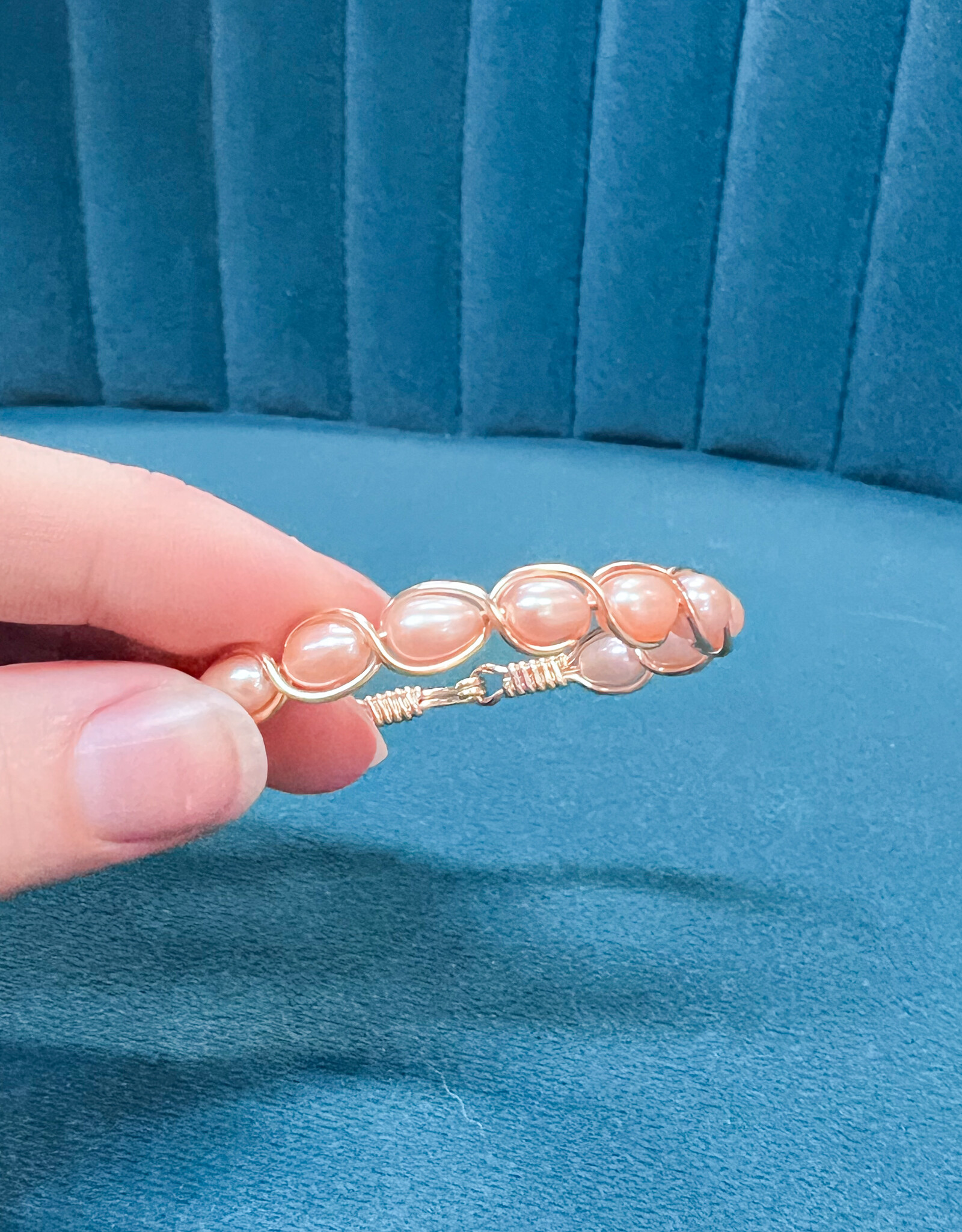 Natural Charm Bracelet Pink Pearls