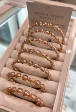 Natural Charm Bracelet Pink Pearls