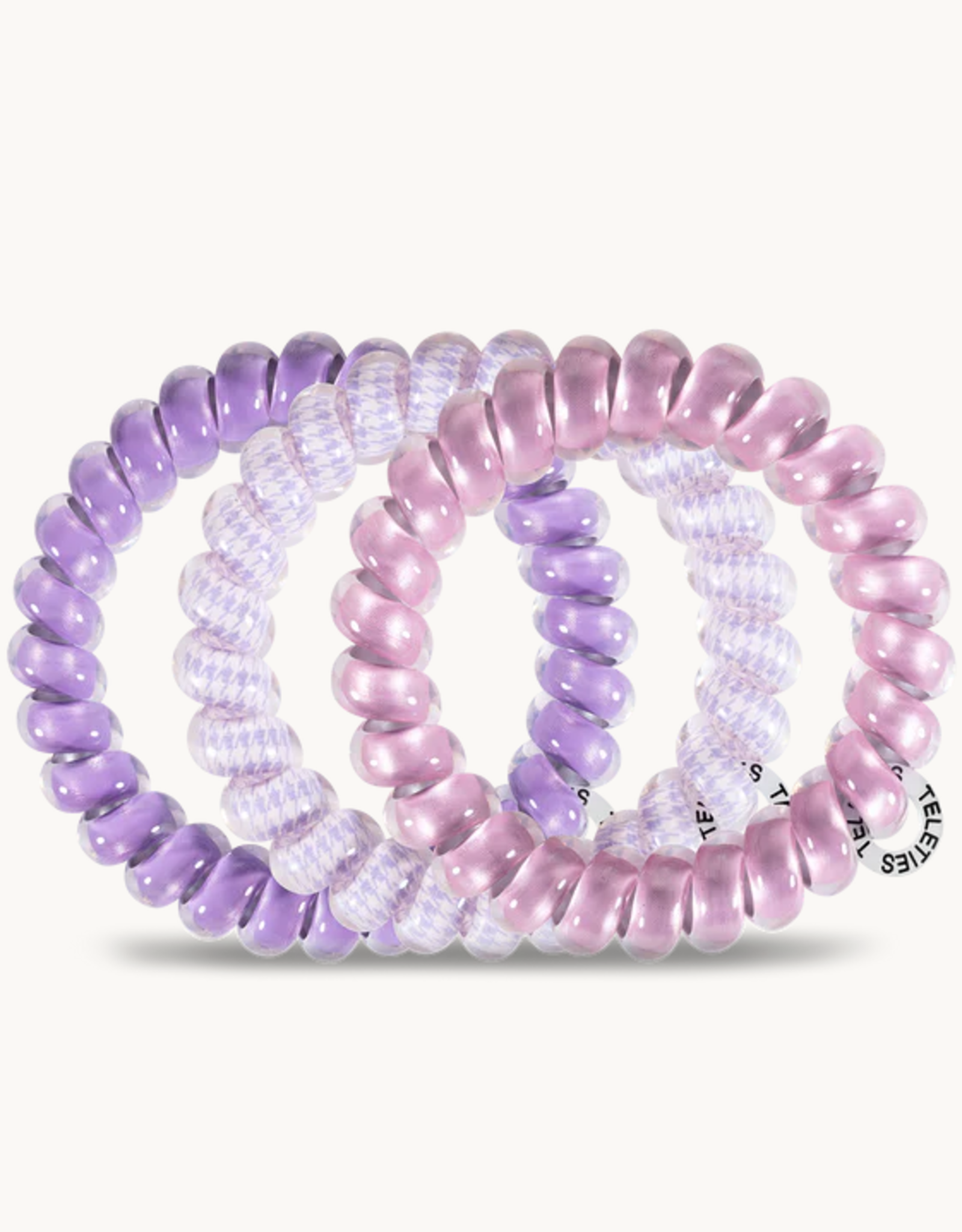 Teleties 3 Pk Pink Thistle LG