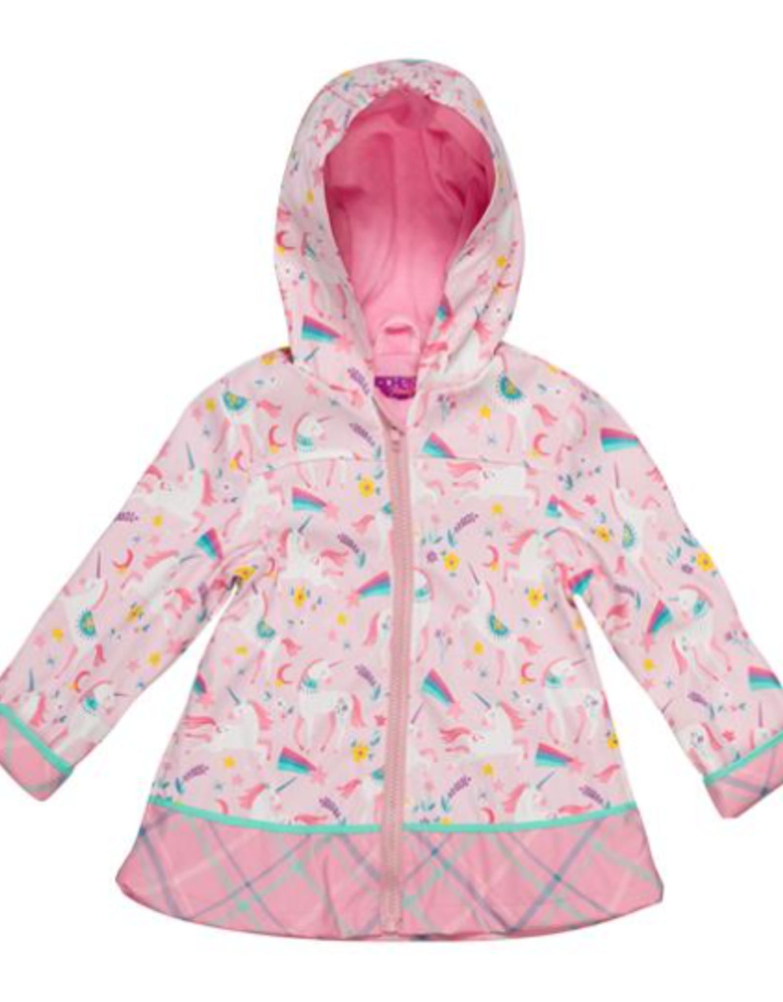 Pink Unicorn Rainbow Raincoat