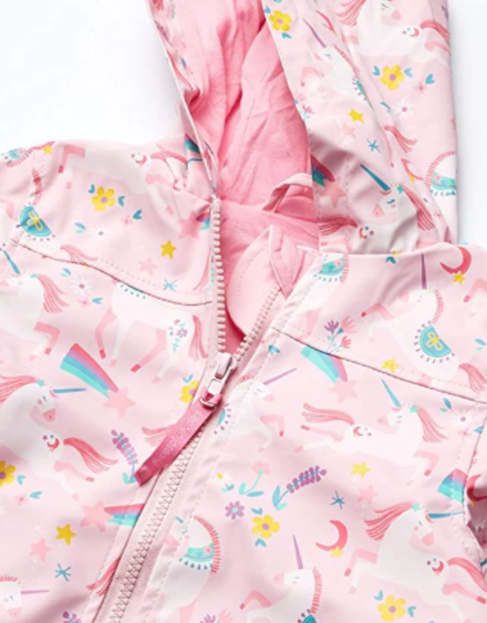 Pink Unicorn Rainbow Raincoat