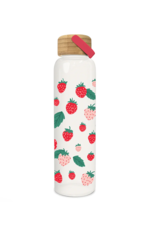 Glass Water Bottles w/ Bamboo Lid Berry Fresh