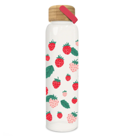 Glass Water Bottles w/ Bamboo Lid Berry Fresh