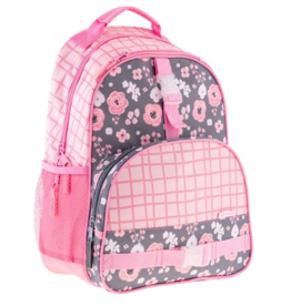 Backpack All Over Print Charcoal Flowers