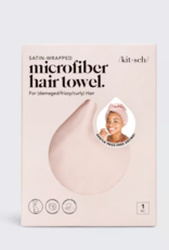 Satin Quick Dry Hair Towel Blush