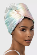 Satin-Wrapped Microfiber Hair Towel Aura