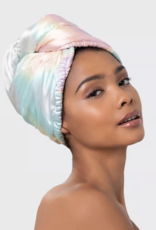 Satin-Wrapped Microfiber Hair Towel Aura