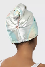 Satin-Wrapped Microfiber Hair Towel Aura