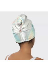 Satin-Wrapped Microfiber Hair Towel Aura