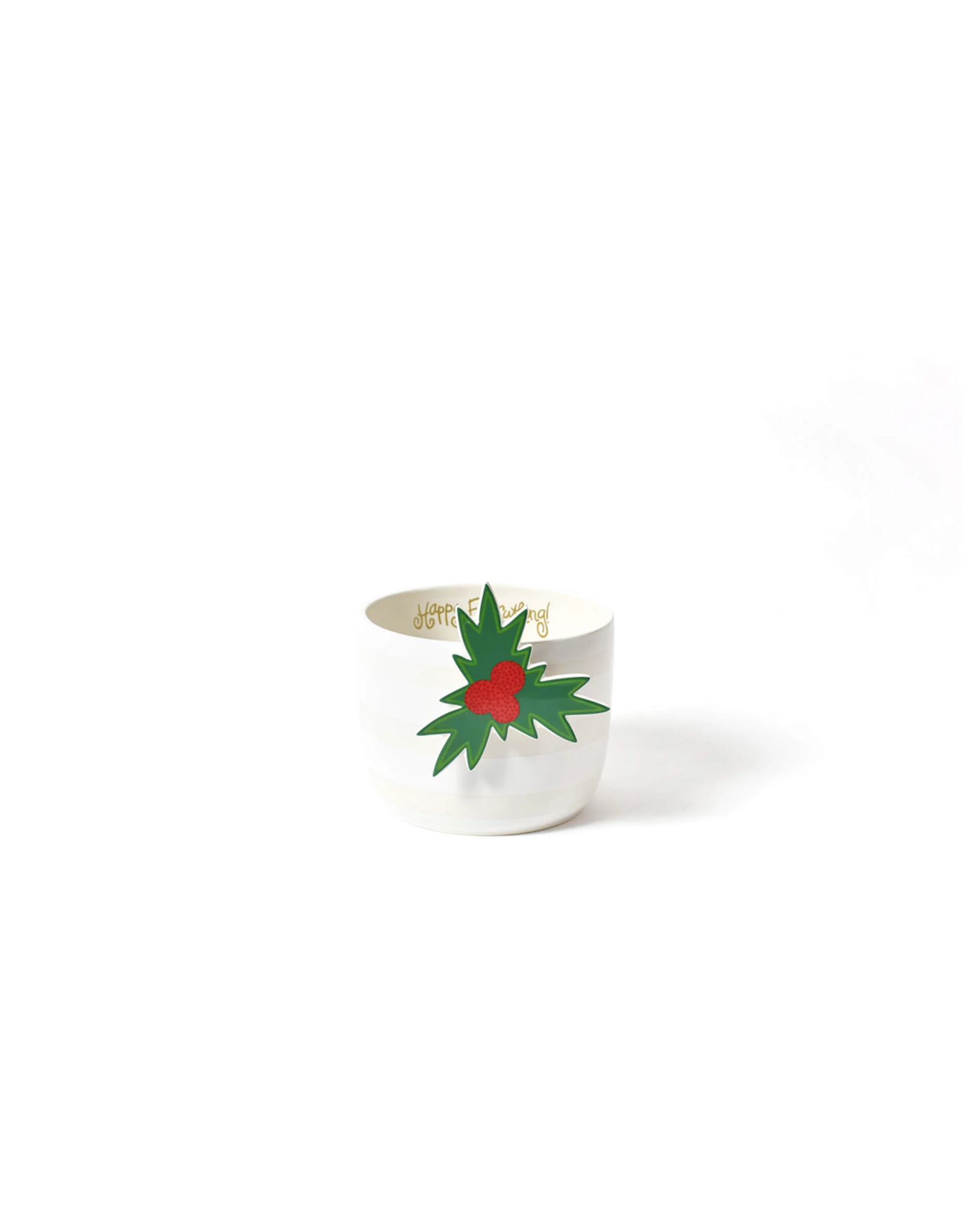 Happy Everything Mini Bowl White Stripe