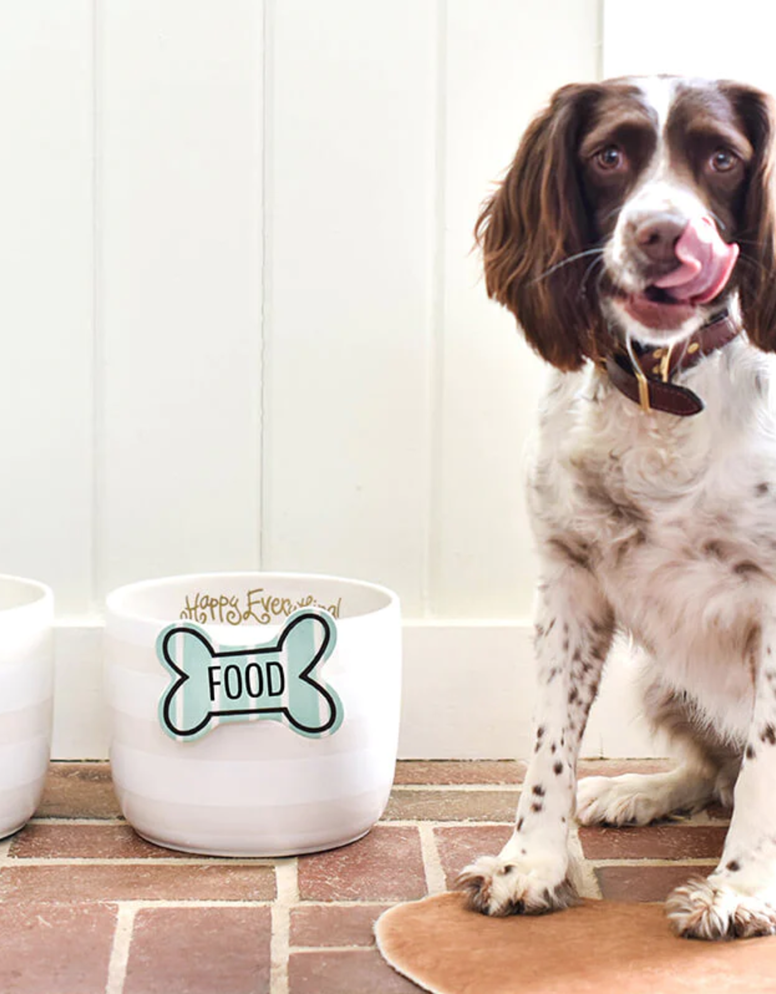 Happy Everything Mini Bowl White Stripe