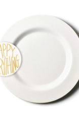 Big Entertaining Round Platter White Small Dot