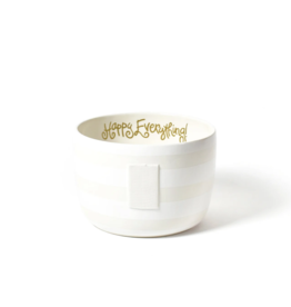 Big Happy Everything! Bowl White Stripe Big Happy Everything! Bowl White Stripe
