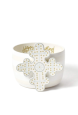 Big Happy Everything! Bowl White Stripe