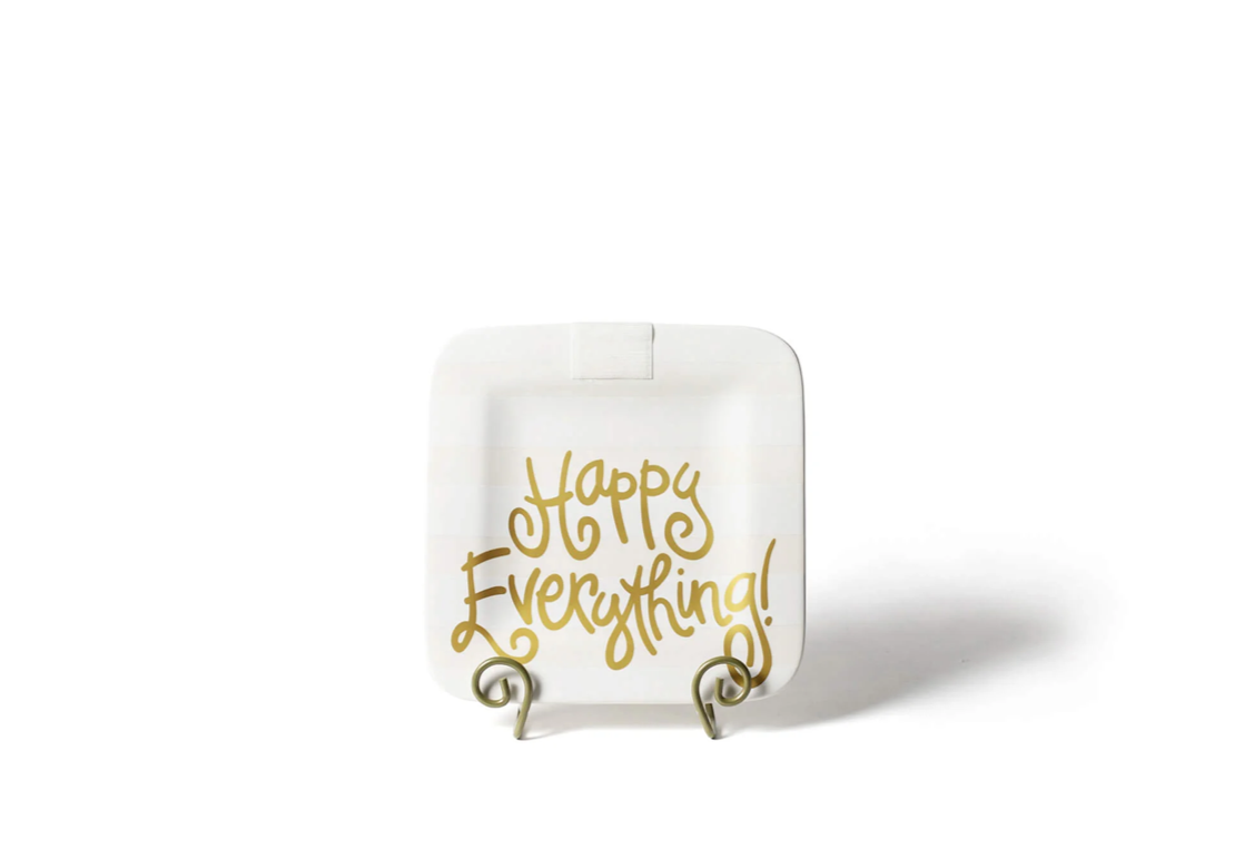 Coton Colors Company Happy Everything  White Stripe Mini Square Platter main image 0