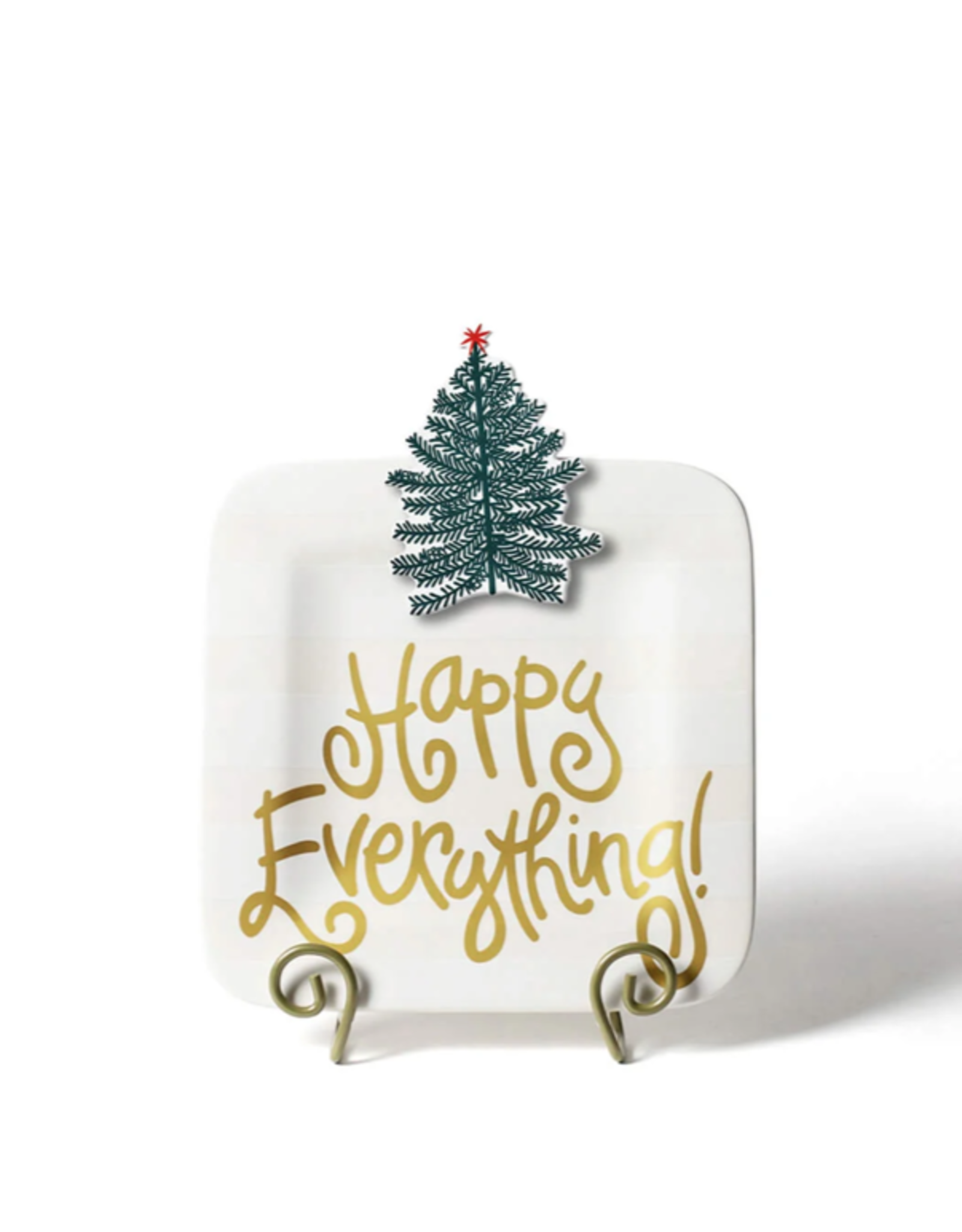 Happy Everything 9.25 Mini Platter White Stripe