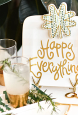 Happy Everything 9.25 Mini Platter White Stripe