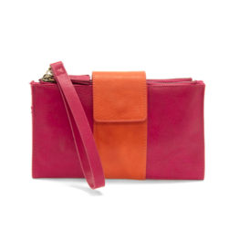 Camryn Colorblock Wallet Crossbody Fuchsia/Orange